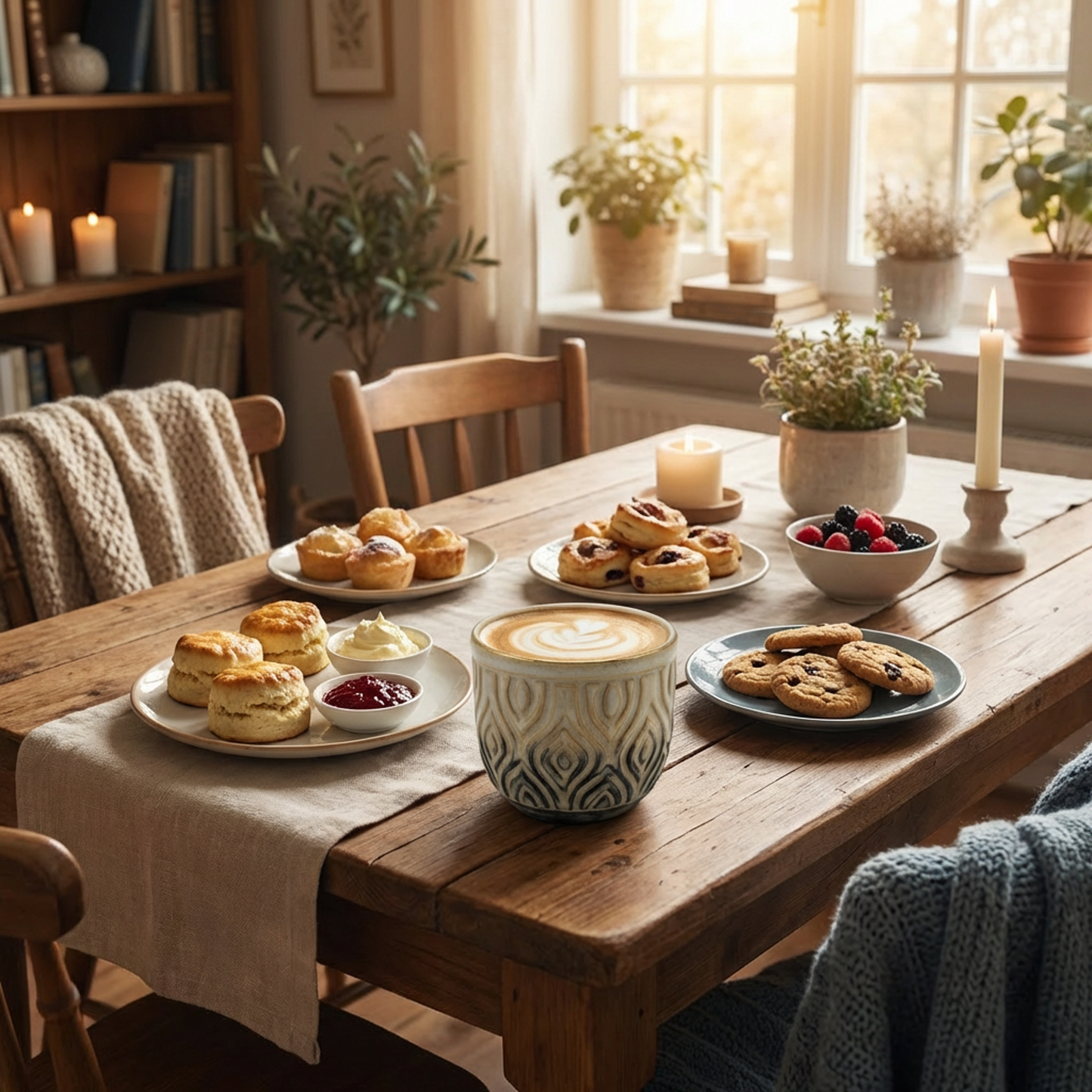 Embossed Ceramic Tumbler Cup with Gold Rim, Neutral Two-Tone Glaze